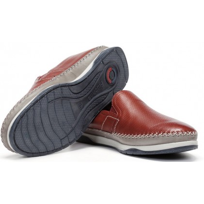 FLUCHOS F0814 HAVANA KENDAL MOCASIN MAN TERRACOTA_GRIS