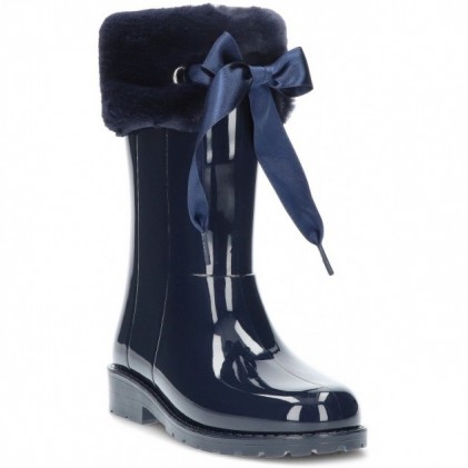 BOTTES D'EAU EN CUIR VERNI SOFT W10239 NAVY