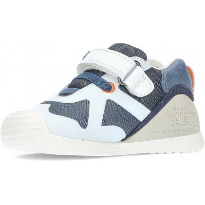 SNEAKERS BÉBÉ GARÇON BIOMÉCANIQUE 222131 BLEU ET BLANC AZUL_BLANCO