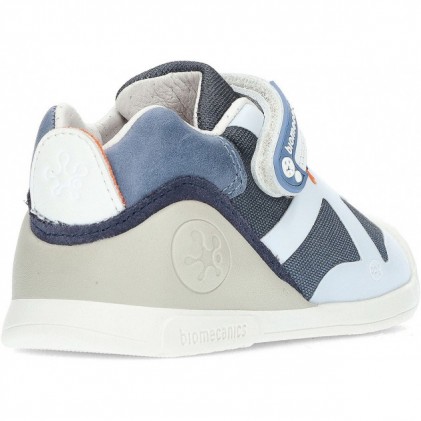 SNEAKERS BÉBÉ GARÇON BIOMÉCANIQUE 222131 BLEU ET BLANC AZUL_BLANCO