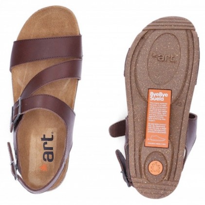 SANDALES ART 0999 EN COULEUR MARRON BROWN