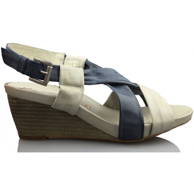 Woman wedge sandal PAKER AZUL