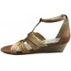PAKER covered heel sandal  MARRON