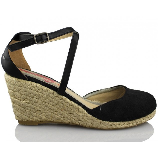 MUSTANG comfortable sandal high NEGRO