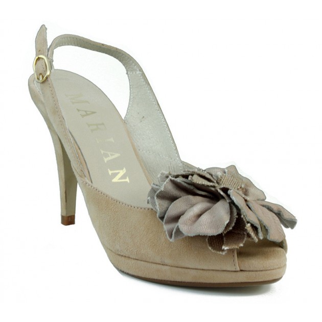 MARIAN nubuck leather dress shoe MARRON