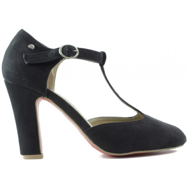 MUSTANG closed toe shoe heel NEGRO
