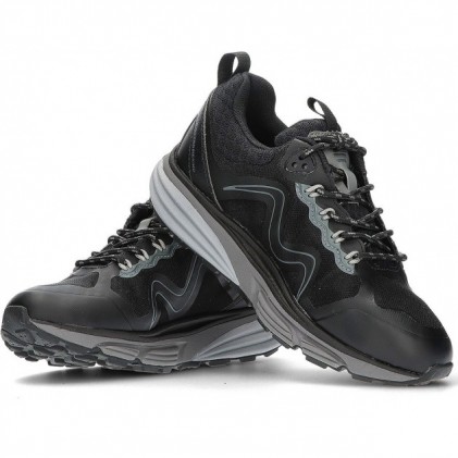 WOMEN'S MBT TEVO WP LACE UP SNEAKERS BLACK_BLACK