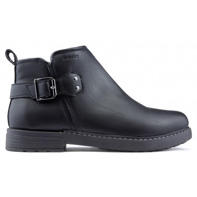 GEOX J ECLAIR GD SYNT LEA BOOTS BLACK GEOX J ECLAIR GD SYNT LEA BOOTS BLACK