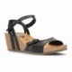 INTERBIOS W comfortable wedge sandals NEGRO