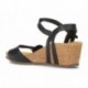 INTERBIOS W comfortable wedge sandals NEGRO