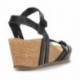 INTERBIOS W comfortable wedge sandals NEGRO