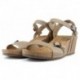 INTERBIOS W comfortable wedge sandals BEIGE