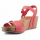 INTERBIOS W comfortable wedge sandals ROJO