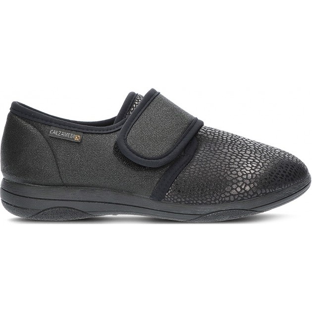 EXTRA COMFORTABLE WOMEN'S CALZAMEDI SLIPPERS W 3070 BLACK_DOTS EXTRA COMFORTABLE WOMEN'S CALZAMEDI SLIPPERS W 3070 BLACK_DOTS