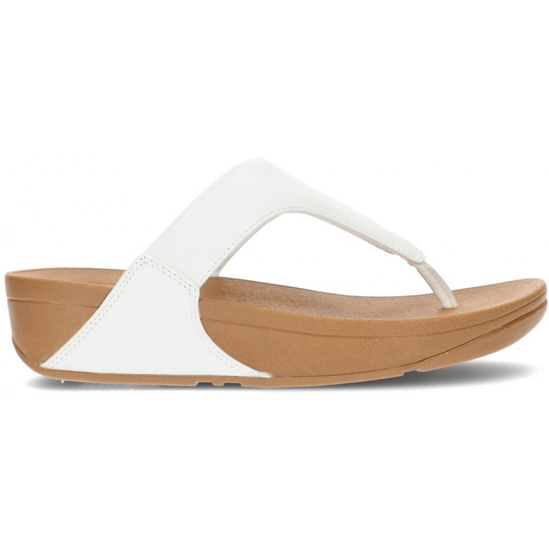 FITFLOP SANDALS LULU LEATHER TOEPOST WHITE