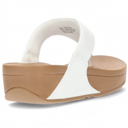 FITFLOP SANDALS LULU LEATHER TOEPOST WHITE