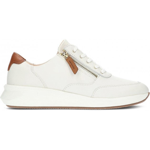 CLARKS UN RIO ZIP SNEAKERS WHITE CLARKS UN RIO ZIP SNEAKERS WHITE