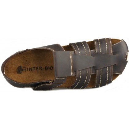 Interbios closed sandals MARRON