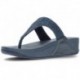 LULU CRYSTAL EMBELLISHED FITFLOP SANDALS NAVY