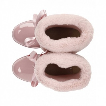 PATENT LEATHER WATER BOOTS SOFT W10239 ROSA