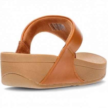 FITFLOP SANDALS LULU LEATHER TOEPOST TAN