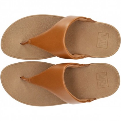 FITFLOP SANDALS LULU LEATHER TOEPOST TAN