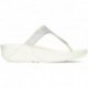 LULU CRYSTAL EMBELLISHED FITFLOP SANDALS CREAM
