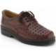 CALZAMEDI comfortable shoes with Velcro sewn by hand MARRON