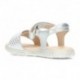 SANDAL GEOX HAITI J028ZA SILVER