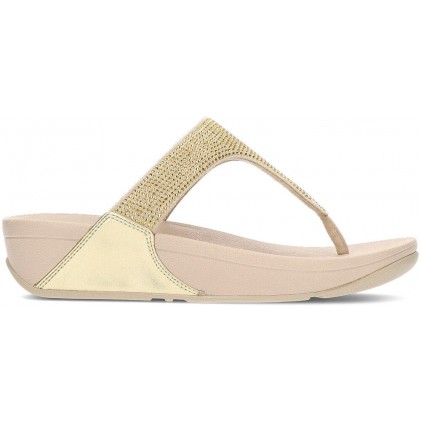 LULU CRYSTAL EMBELLISHED FITFLOP SANDALS PLATINO