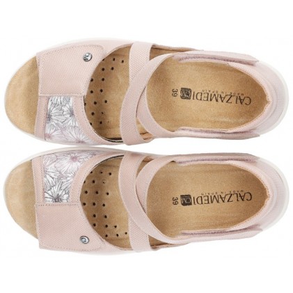 SANDALS CALZAMEDI SPECIAL WIDTH 0759-A ROSA