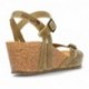 INTERBIOS W comfortable wedge sandals KAKI