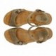 INTERBIOS W comfortable wedge sandals KAKI