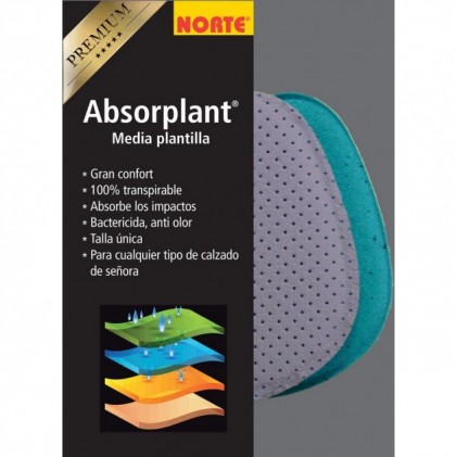 Half shoes insole NORTE ABSORPLANT VERDE