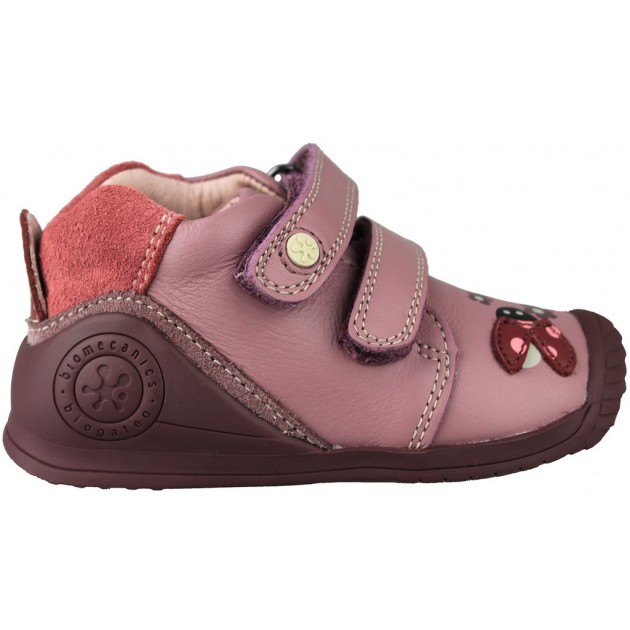 BIOMECANICS ZAPATO BEBE DOBLE VELCRO JUNGLE MALVA