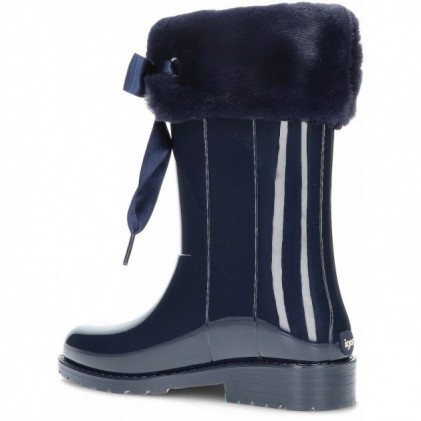 STIVALI DA ACQUA IN VERNICE SOFT W10239 NAVY