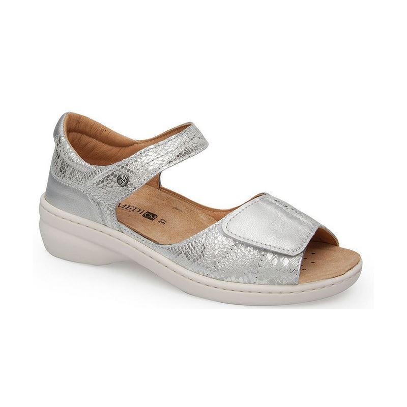 SANDALO MODA CALZAMEDI PLATINO