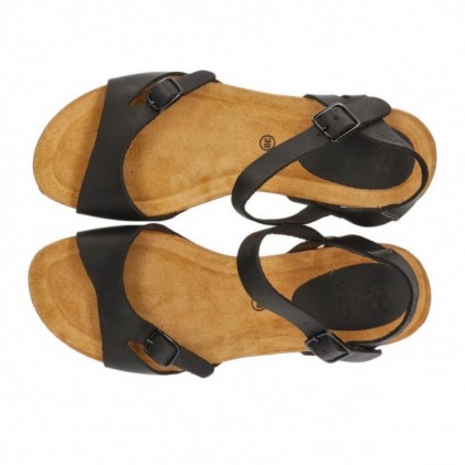 INTERBIOS W Sandal comoda donna anatomica NEGRO