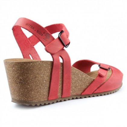 INTERBIOS W Sandal comoda donna anatomica ROJO