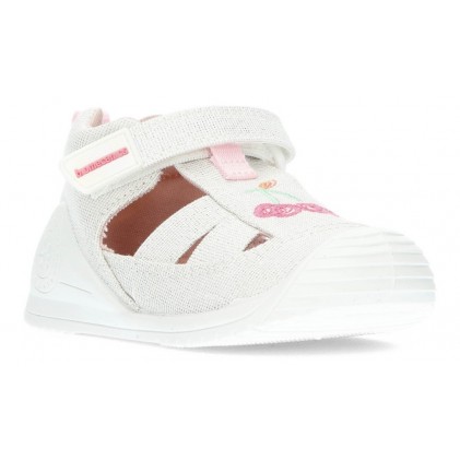 SANDALI IN TELA BIOMECANICS BABY 212213 BLANCO