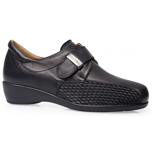 SCARPE IN PELLE VELCRO STRETCH CALZAMEDI W 0678 NEGRO SCARPE IN PELLE VELCRO STRETCH CALZAMEDI W 0678 NEGRO