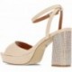 SANDALI MARIAMARE CON TACCO DIAMANTE 68341 NUDE