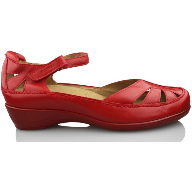 CALZAMEDI ZAPATO ORTOPEDICO MUJER ROJO