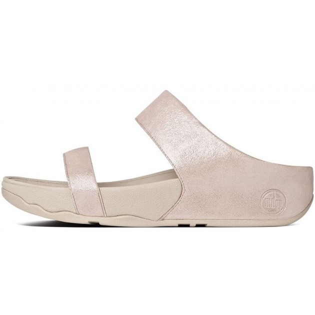 FITFLOP LULU SHIMMER SUEDE SLIDE ROSA