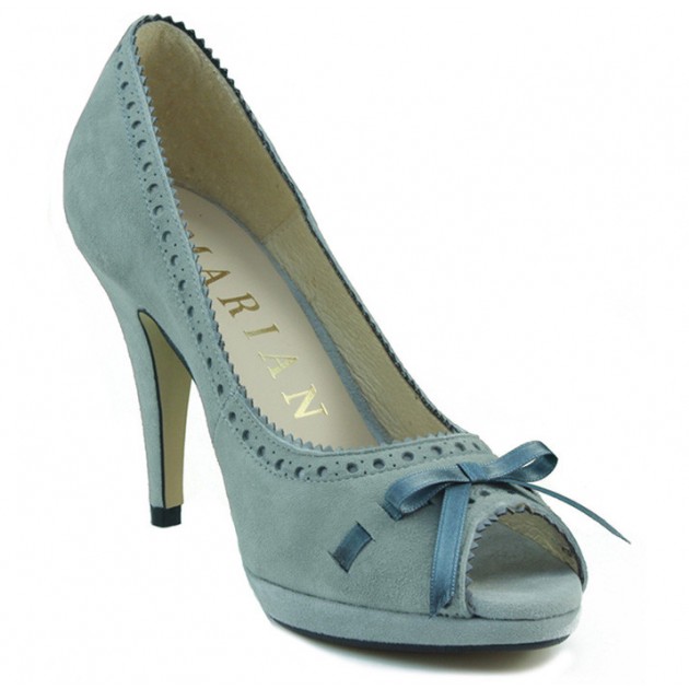 MARIAN ZAPATO TACON NUBUCK PARA MUJER AZUL