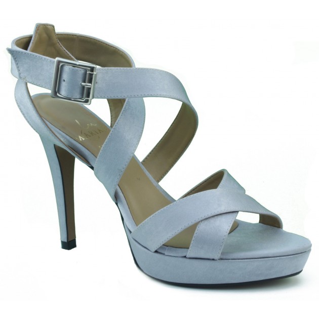 MARIAN ZAPATO DE FIESTA CON TIRAS Y HEBILLA MUJER PLATA