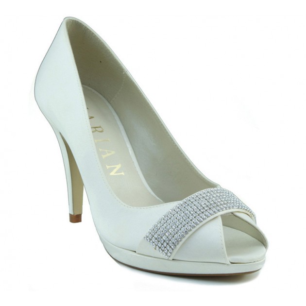 MARIAN ZAPATO DE MUJER FIESTA TACON BLANCO