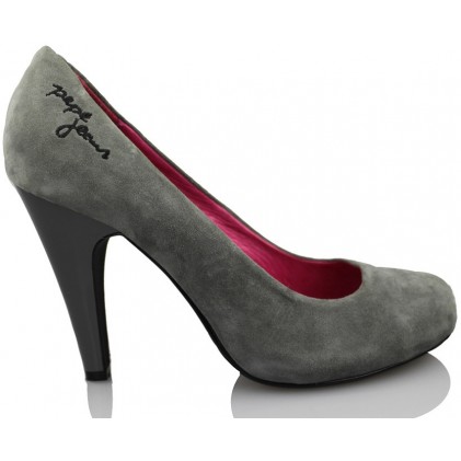 PEPE JEANS HI HEEL COURT SHOE  GRIS