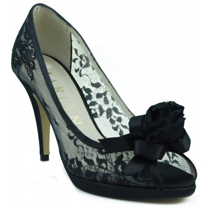 MARIAN COMFORTABELE TRANSPARANTE PARTY SCHOEN  NEGRO
