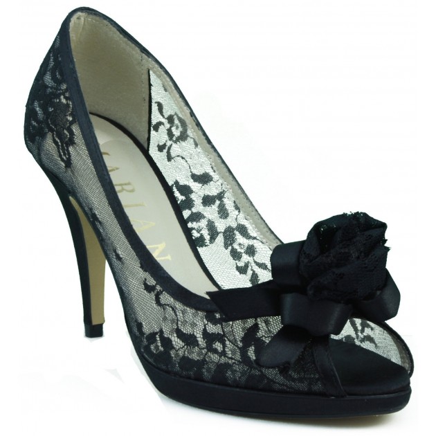 MARIAN COMFORTABELE TRANSPARANTE PARTY SCHOEN NEGRO